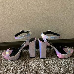 Iridescent Platform Heels